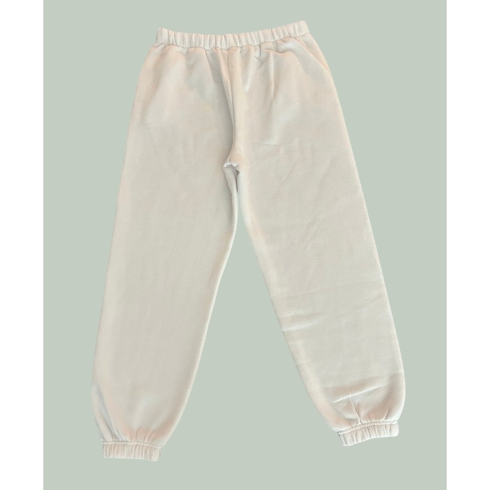 No Boundaries White Fleece Jogger Sweatpants Womens Medium 8-10 (1438)